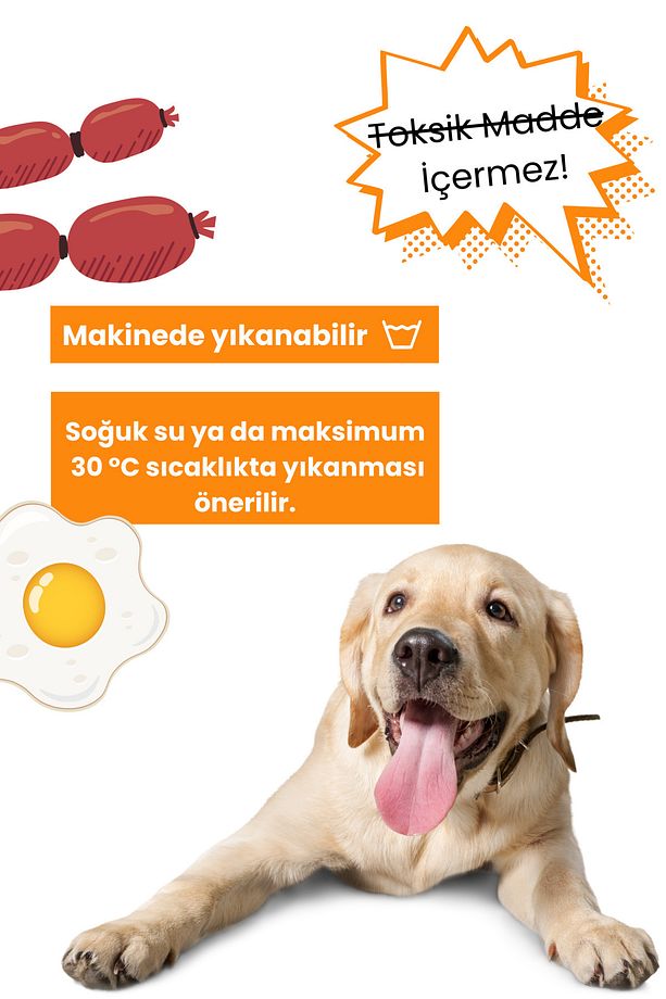 Kahvaltı Keyfi Köpek Peluş Oyuncak Seti 2 Adet Ses Çıkaran Köpek Çekiştirme Oyuncakları - 6