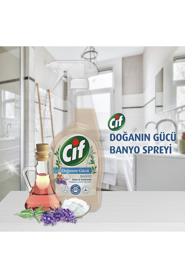 Doğanın Gücü Banyo Sprey Sirke, Karbonat Ve Organik Lavanta Yağı Içerir 750 ml 4adet - 3
