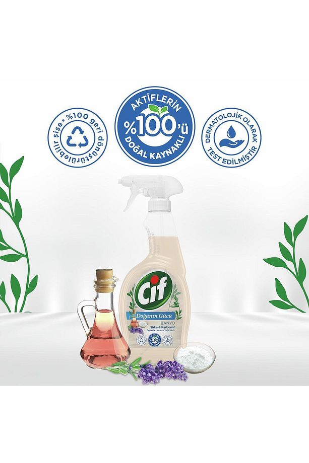 Doğanın Gücü Banyo Sprey Sirke, Karbonat Ve Organik Lavanta Yağı Içerir 750 ml 4adet - 5