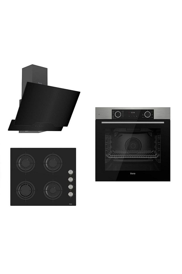 Fryart Cs Serisi Inox-siyah Ankastref Cam Set (d063 + Cs205 + Xe63mı) - 1