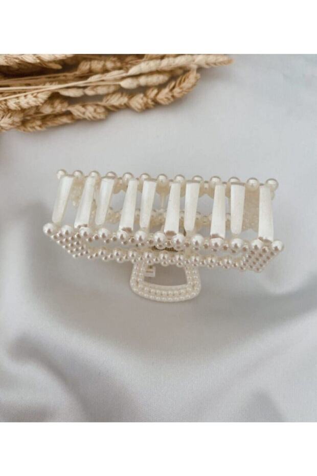 مشبك مزلاج مستطيل مع اللؤلؤ - 6