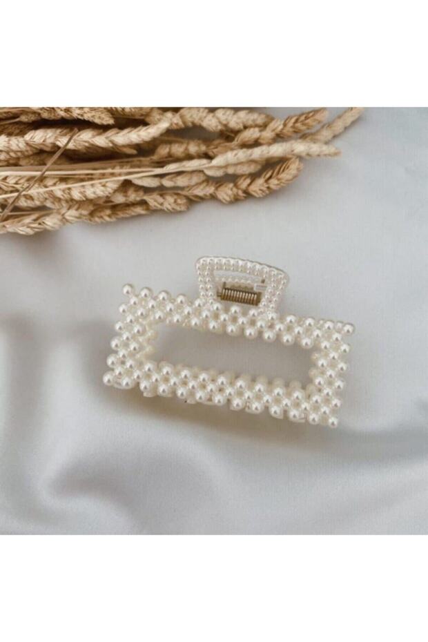 مشبك مزلاج مستطيل مع اللؤلؤ - 7