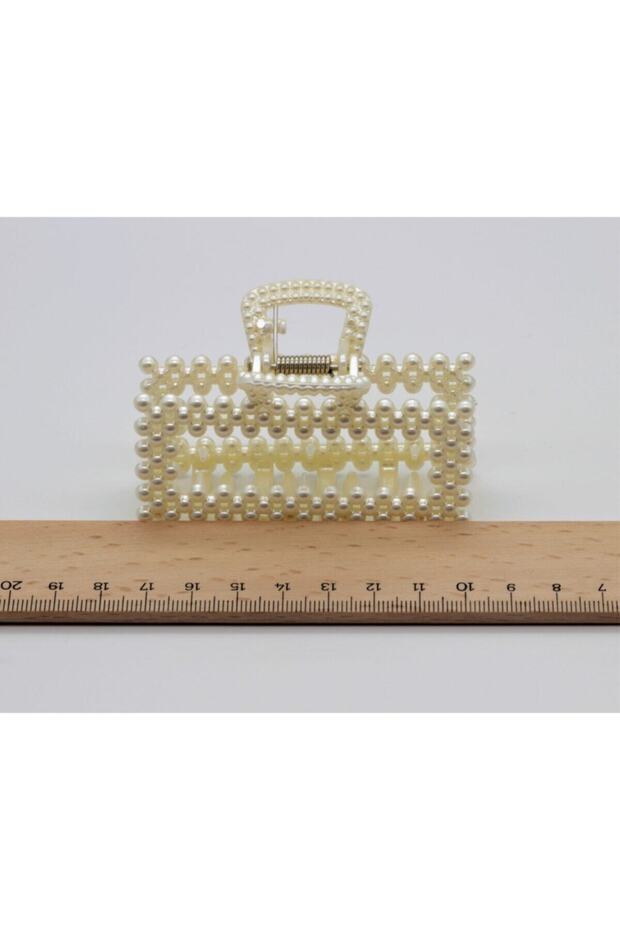 مشبك مزلاج مستطيل مع اللؤلؤ - 4