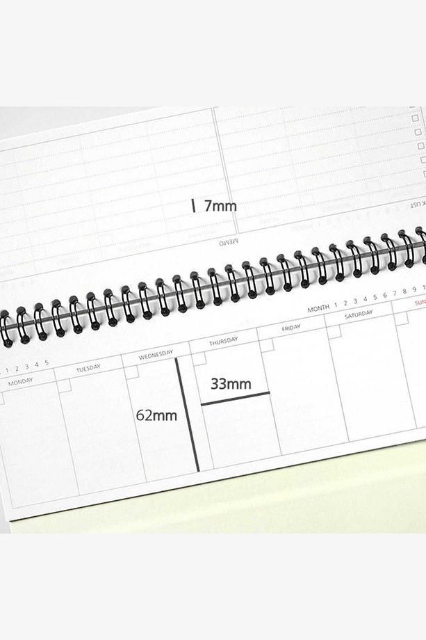 Haftalık Tarihsiz Masa Planlayıcısı Weekly, Check List, Memo Planner Defter - 5