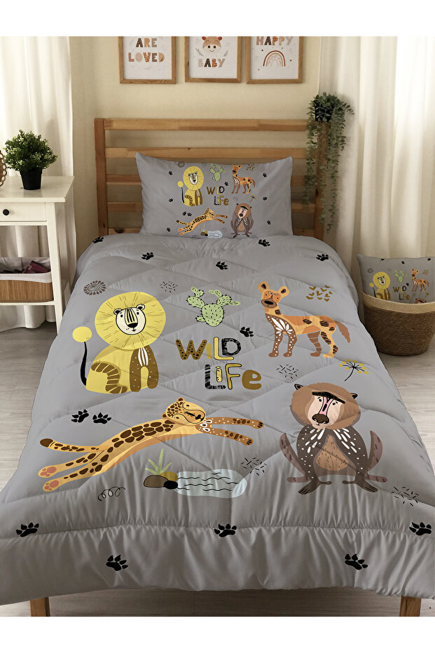 Animal Pattern Quilted Stitched Quilt