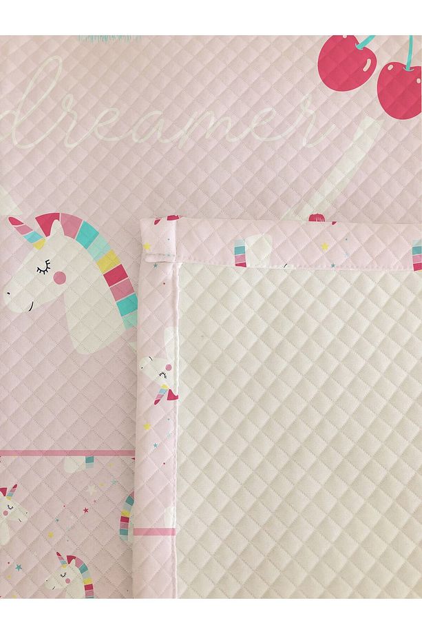 Unicorn Desen Bebek Ve Çocuk Baskılı Tek Kişilik Pike Takımı 160x230 - 2