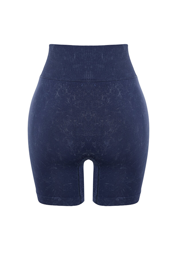Mavi Seamless/Dikişsiz Yıkamalı Örme Spor Şort/Kısa Tayt THMSS23TY00034 - 7