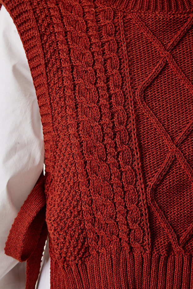 Damski wiązany garnitur z dzianiny o kroju kafelkowym MW00131 - 5