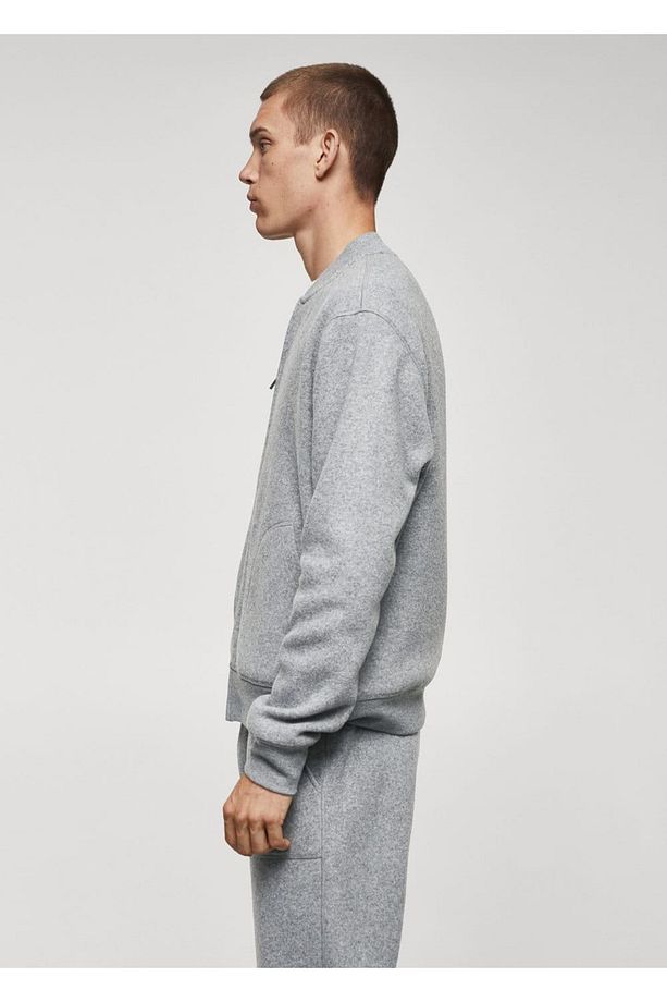 Yün Karışımlı Bomber Sweatshirt - 6