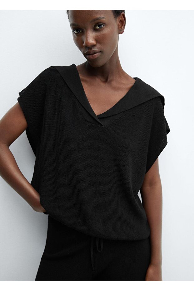 Polo Yaka Triko Yelek - 8