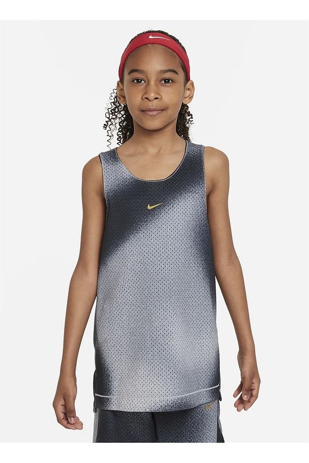 Siyah Nike C.O.B. Reversible Basketball Jersey Çocuk Forma FD4010-010 - 3