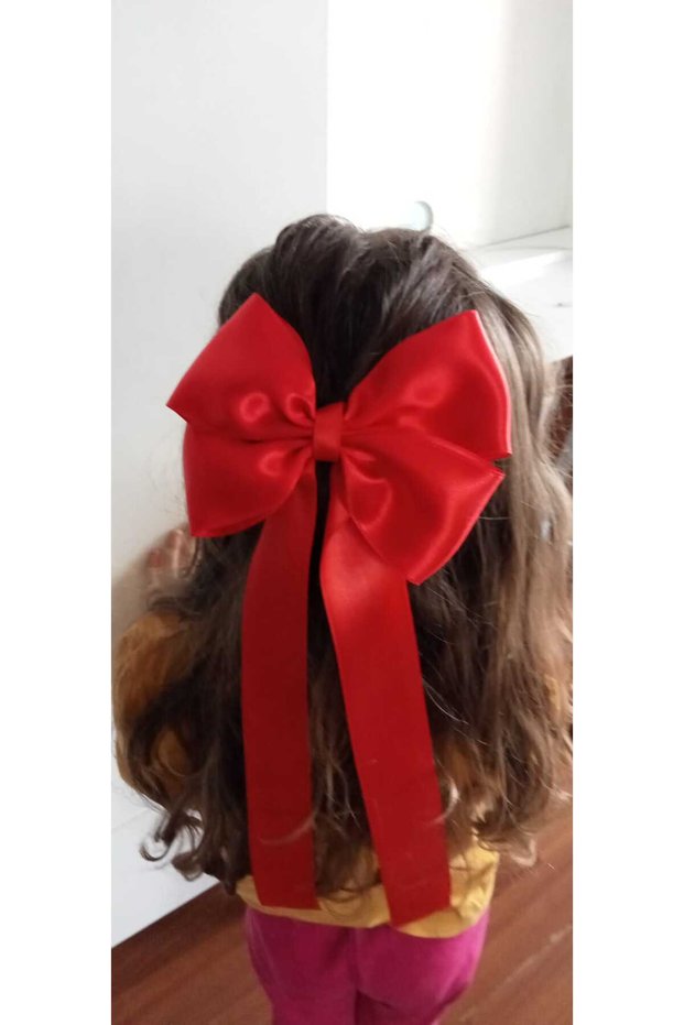Handmade Red Satin Bow Holiday Buckle