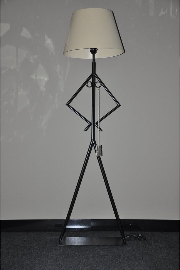 Adam Model Keten Şapka Abajur - 2