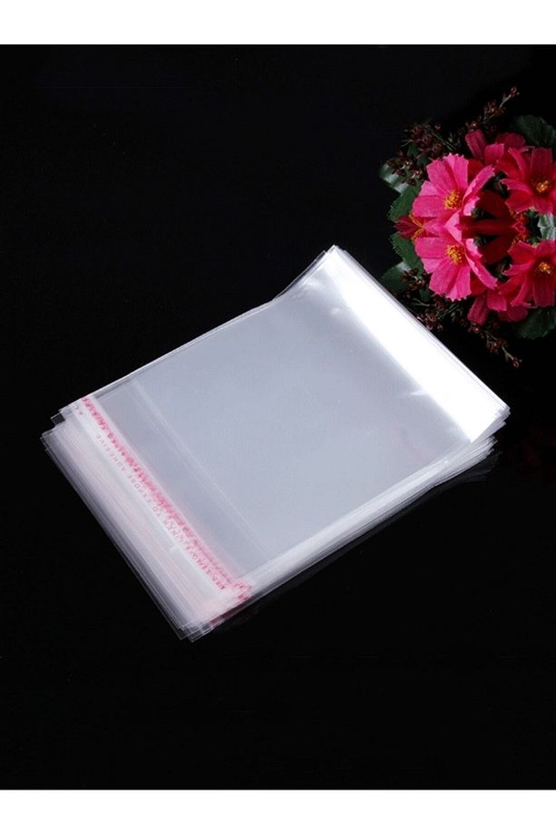 250 Adet 9x15 Cm Opp Jelatin Poşet Şeffaf Bantlı Yapışkanlı Parlak Jelatin Torba 9*15 - 7