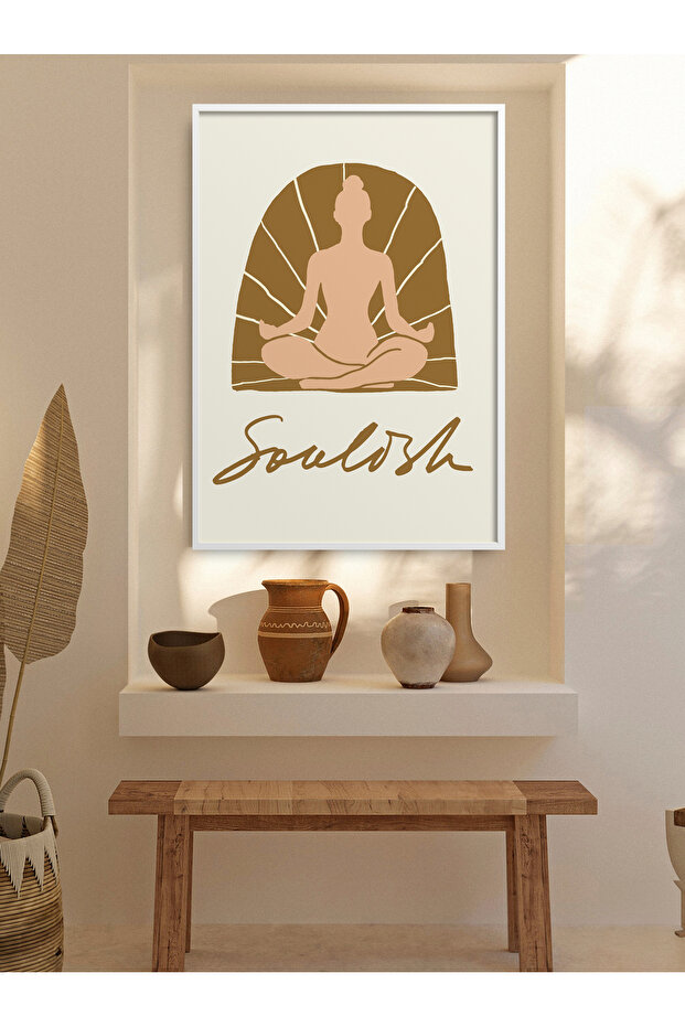Single Framed Woman Yoga Painting Modern Poster Painting Tk/418