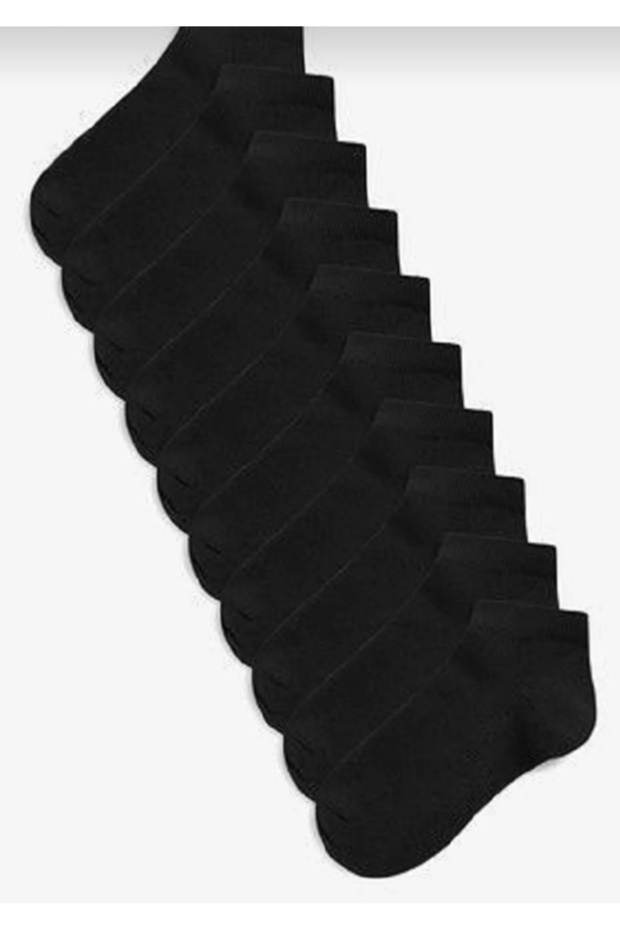 SHOE COUNTRY 5 PIECES Economical Unisex Non-Squeezing High-Rise Black Booties Socks