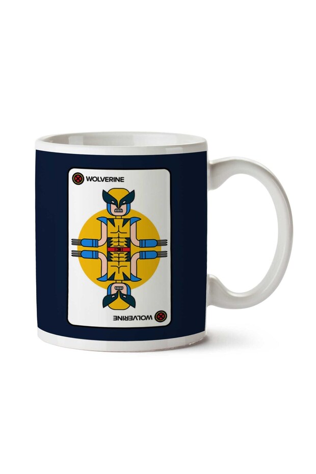 كوب X Men Wolverine Playing Card مطبوع على الجانبين