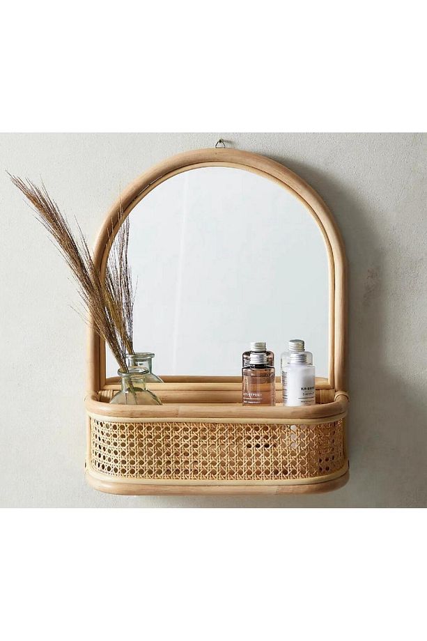 Rattan Duvar Aynası - 3