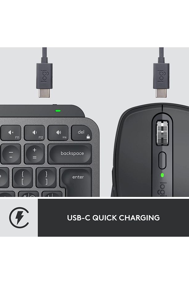 MX Keys Mini Combo Bolt Alıcılı Aydınlatmalı Kablosuz İngilizce Klavye ve MX Anywhere 3 Mouse Seti - 7