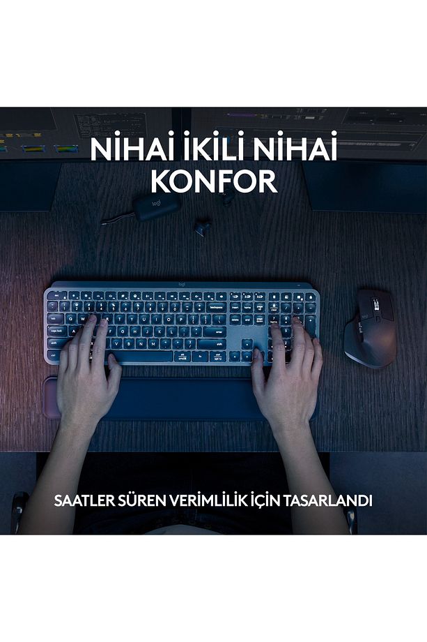 MX Keys Combo Bilek Destekli Türkçe Klavye ve Mouse Seti 920-011615 - 5