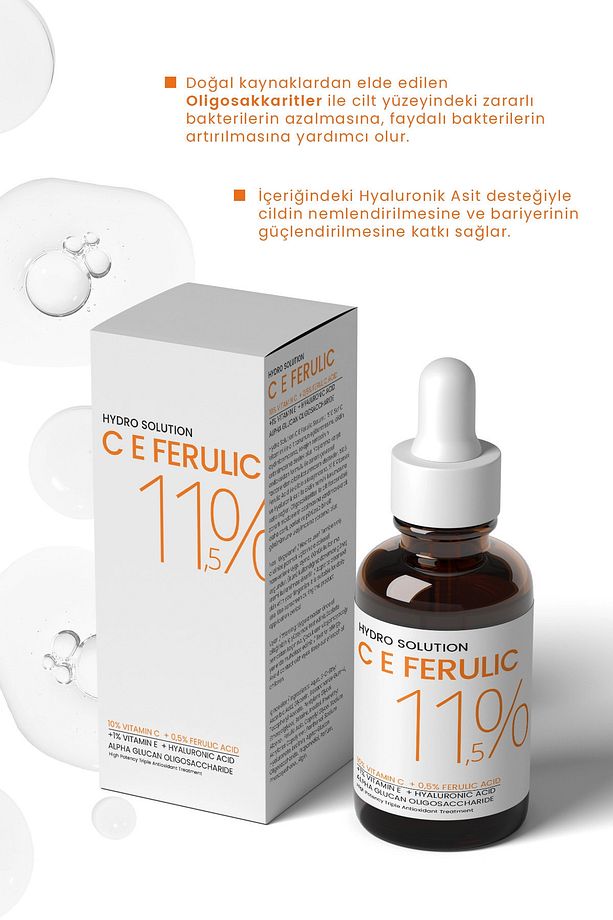 Hydro Solution C E %10 C Vitamin % 0,5 Aydınlatıcı Ferulic Acid 30 ml - 4