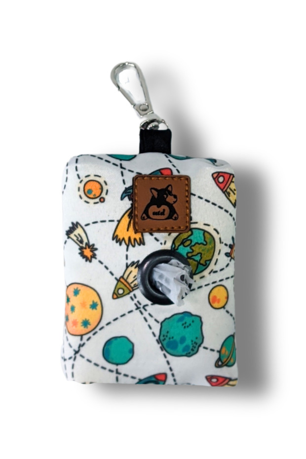 Space Dog Poop Waste Bag Roll Set