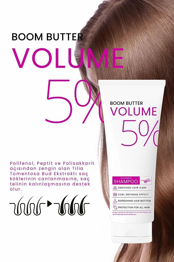 Zayıf İnce Telli Saçlar için Volume Şampuan 250 ML - 5