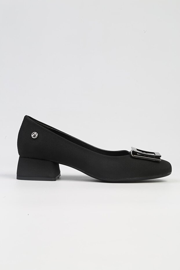 ®| PC-53100- 3592 Black Satin-Women's Low Heel Shoes