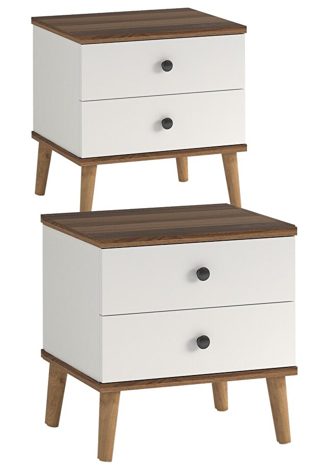 Luce Çekmeceli Komodin 2'li Set - 1
