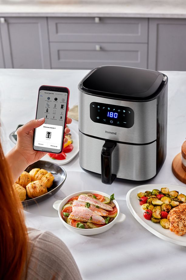 Airfrday 2503h 8 Farklı Program Dokunmatik Ekran 4,2 Litre Smart Airfryer (Wİ-Fİ İLE KONTROL) - 5