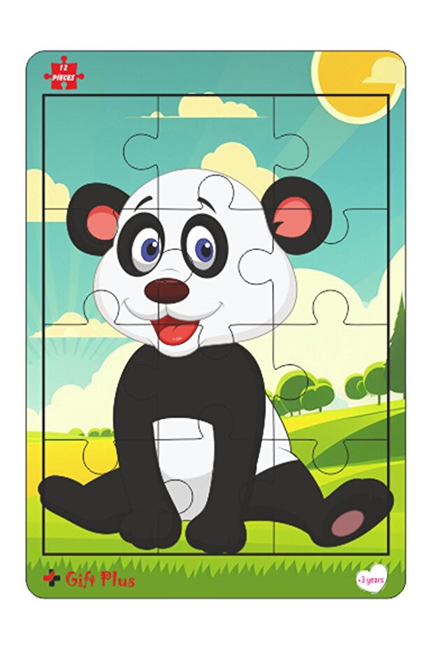 Ahşap Puzzle 6'lı Set Hayvalar Eğitici Yapboz Puzzle Set 3 (12 parça) - 8