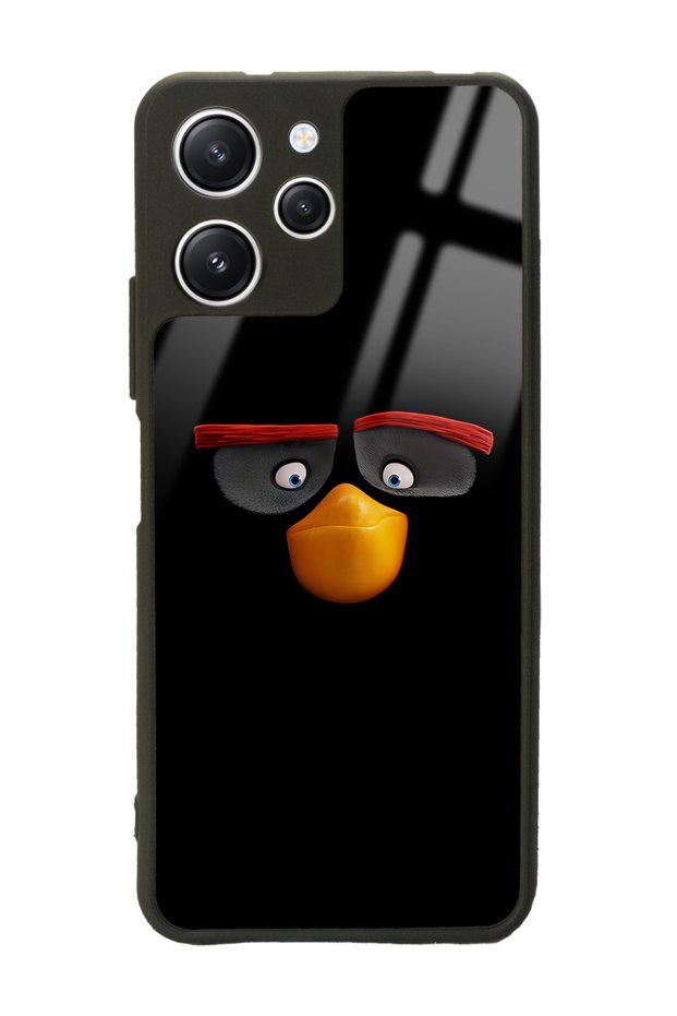 حافظة هاتف Xiaomi Redmi 12 بتصميم أسود لامع