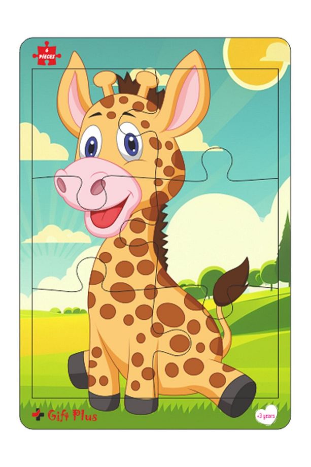 Ahşap Puzzle 6'lı Set Hayvalar Eğitici Yapboz Puzzle Set 1 (6 parça) - 7