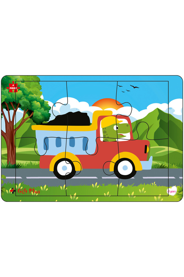 Ahşap Puzzle 6'lı Set Hayvalar Eğitici Yapboz Puzzle Set 1 (6 parça) - 5