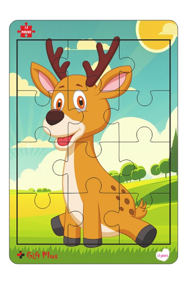 Ahşap Puzzle 6'lı Set Hayvalar Eğitici Yapboz Puzzle Set 1 (12 parça) - 5
