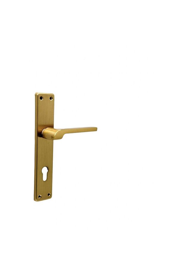 Tutku Titanyum Gold Lüx Aynalı Yale Çelik Kapı Kolu Sol Basar Tek Yön 1 Adet - 3