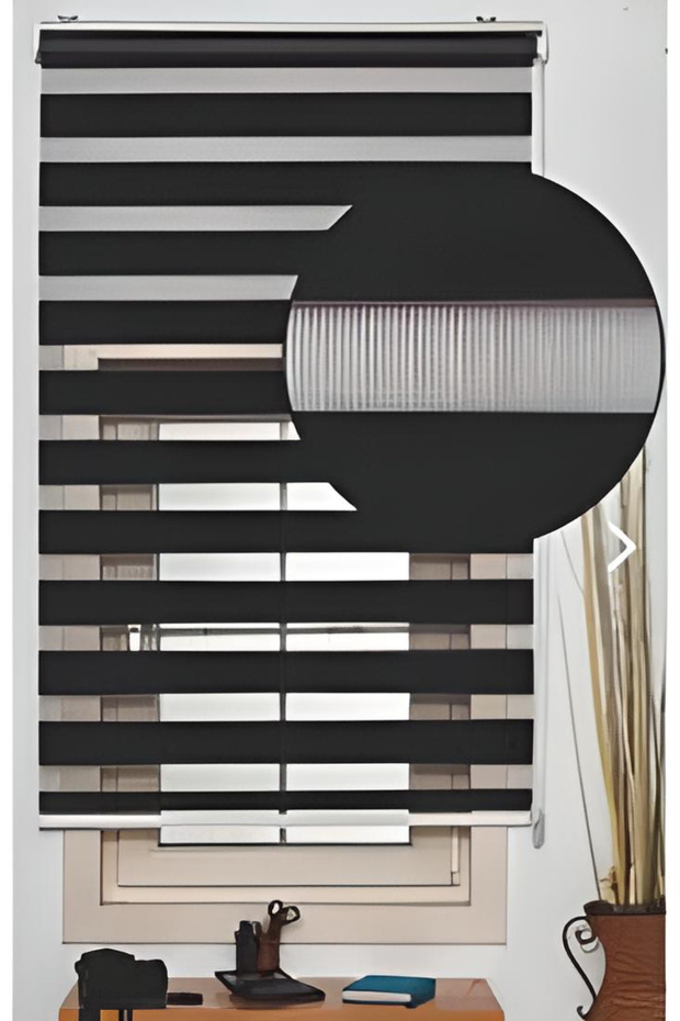 SİYAH BAMBU ZEBRA PERDE - 1