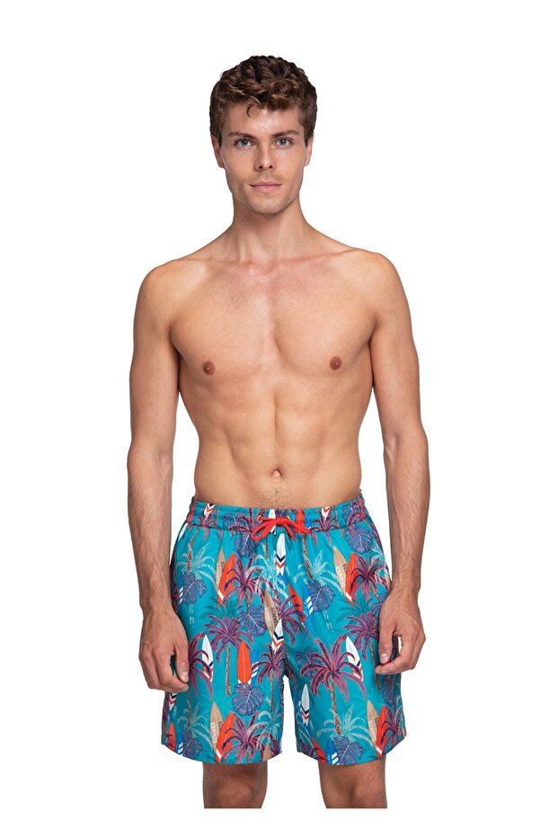 Petrol-Mercan S.626 Micro Medium Patterned Shorts