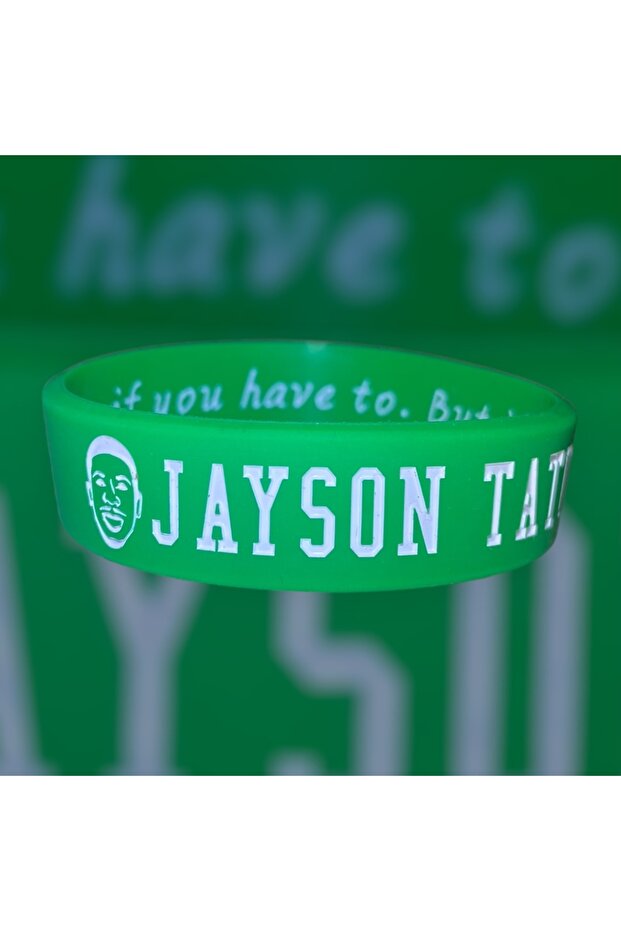 Green Boston Basketball Bracelet with Jayson Tatum Portrait