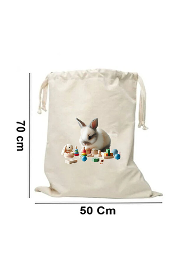 50 x 70 cm Canvas Toy Bag Cute Rabbit