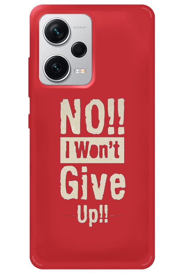 I Ain'T Afraid of Velvet Pes Inside Xiaomi Redmi Note 12 Pro 5g Red Premium Patterned Silicone Phone Case