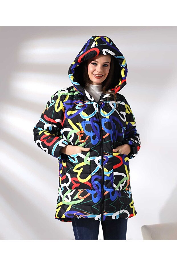 long patterned quilted coat - 5