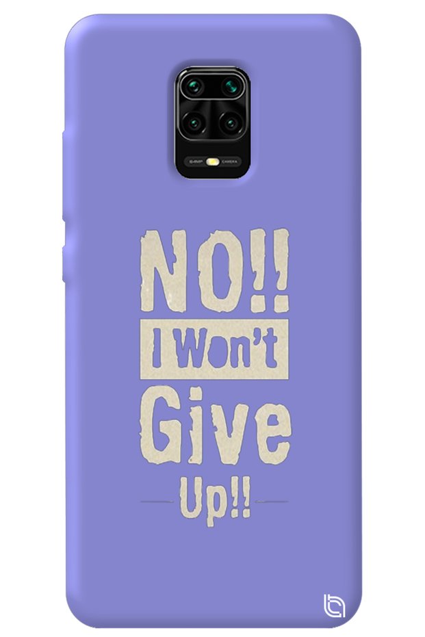 Xiaomi Redmi Note 9S Lilac Premium I Won'T Mind Inside Velvet Pes Patterned Silicone Phone Case