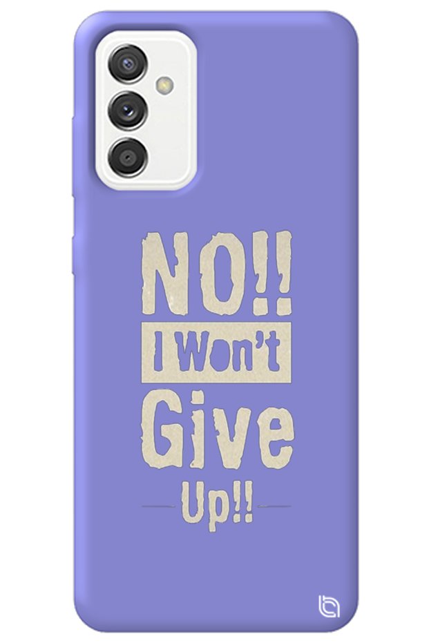 Samsung Galaxy A14 Lilac Premium Silicone Phone Case with Velvet I'm Not Giving Up Pattern Inside