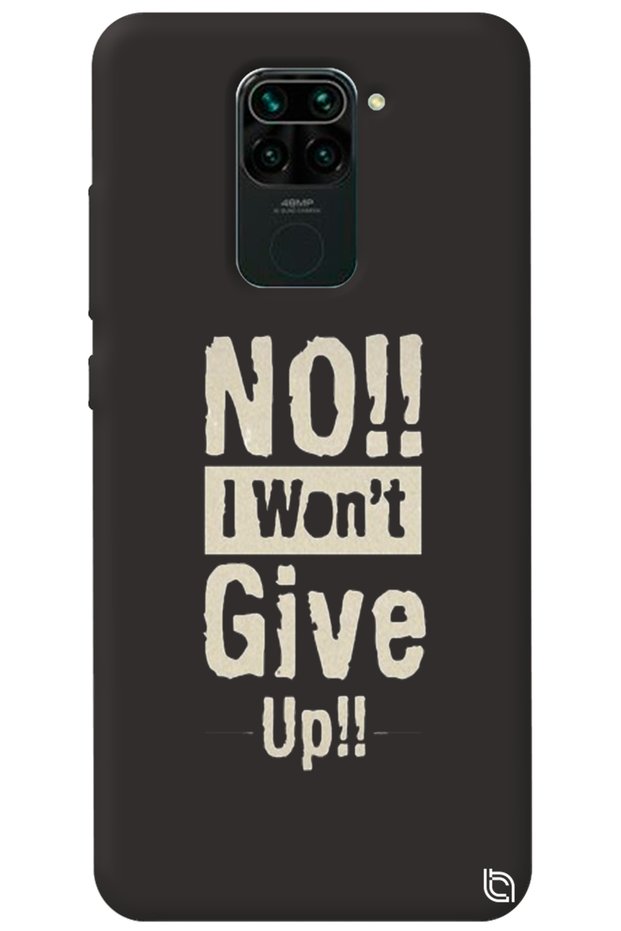 Xiaomi Redmi Note 9 Black Premium I Won'T Mind Inside Velvet Pes Patterned Silicone Phone Case