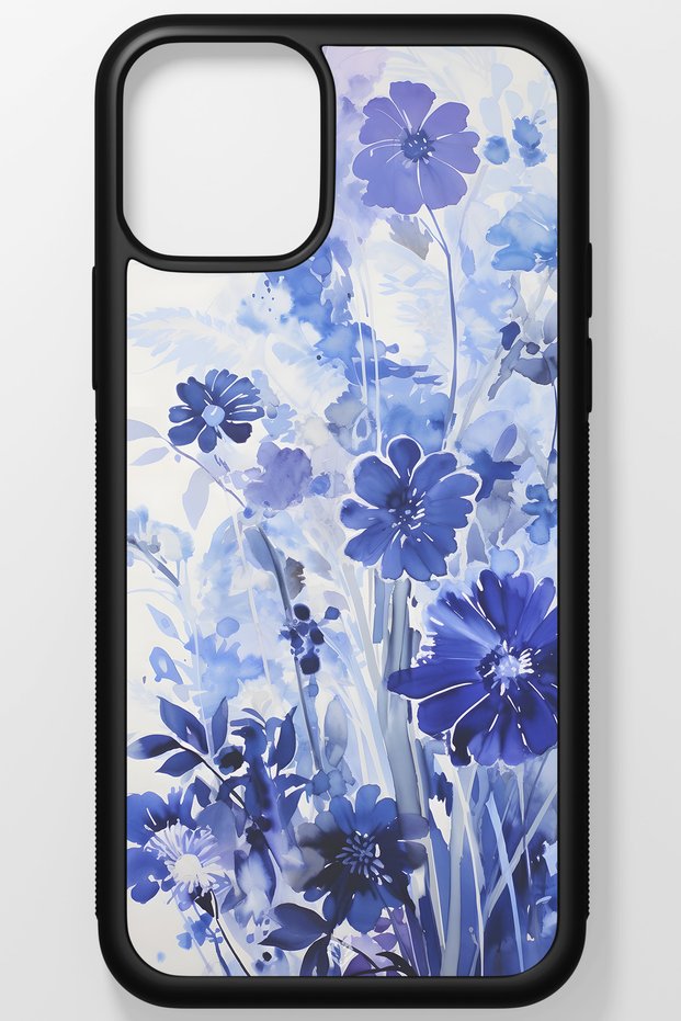 Floral Flower Unbreakable (Tempered) Glass Hard Plastic iPhone 12 Pro Phone Case