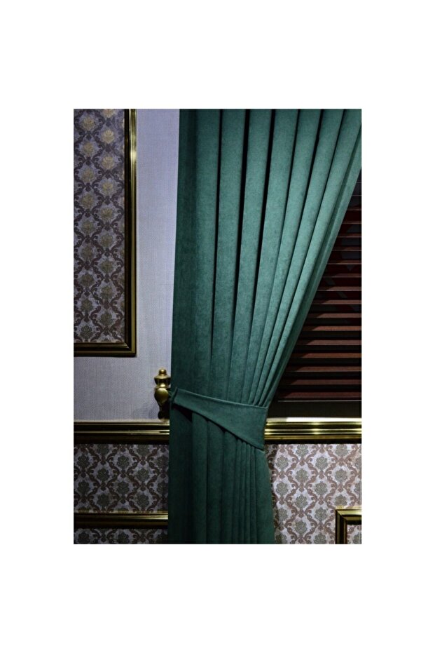 Rustik Kadife Dokulu Adafon Perde - 2