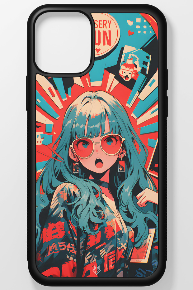 Anime Unbreakable (Tempered) Glass Hard Plastic iPhone 13 Phone Case