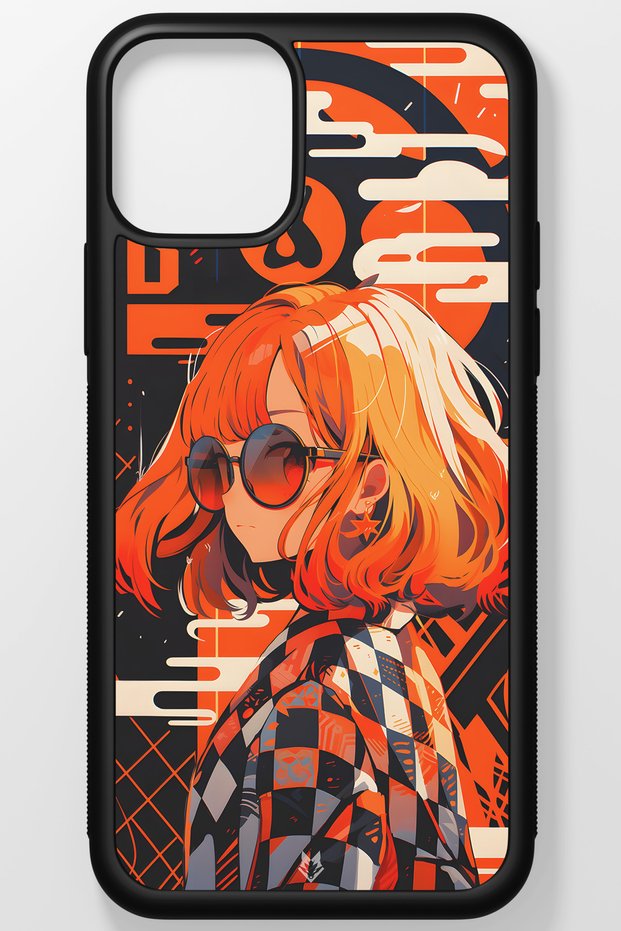Anime Unbreakable (Tempered) Glass Hard Plastic iPhone 13 Mini Phone Case