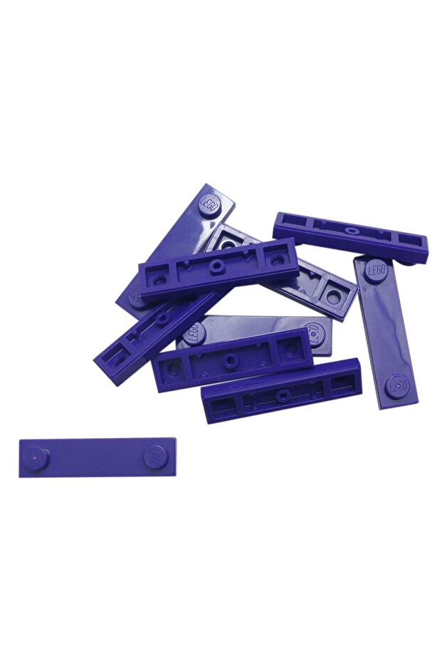 Custom Moc Accessory Plate Modified 1 X 4 Stud Groove Purple Brick 6 Pieces Will Be Sent